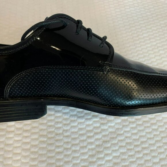 Barclay Shoe Co Jazz Oxford Men's After Six Black Patent Tuxedo Shoes Size 9.5 W - Picture 3 of 12